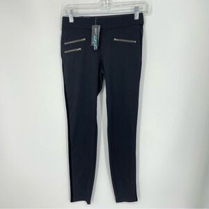 INC Velvet‎ panel Accent Tuxedo Leggings Sz 2P black